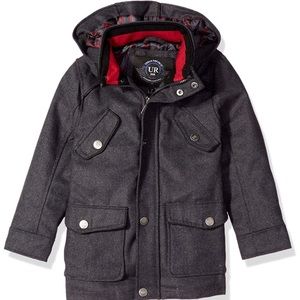 Urban Republic Boys 14/16 Wool Coat NWT Gray